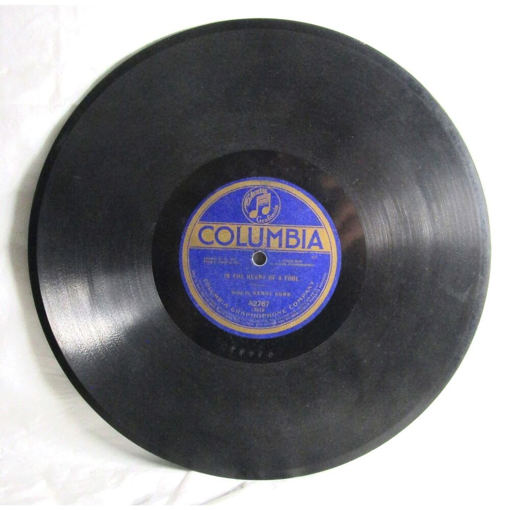 Columbia Graphophone Company 1919 Henry Burr Pop Tenor Solos 78 RPM Record